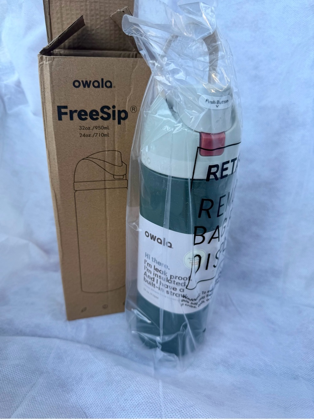 Stanley Green and Cream Insulated Tumbler with Flip Straw